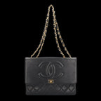 Black Fabric Chanel Shoulder Bag
