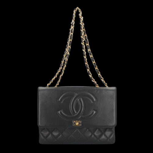 Black Fabric Chanel Shoulder Bag