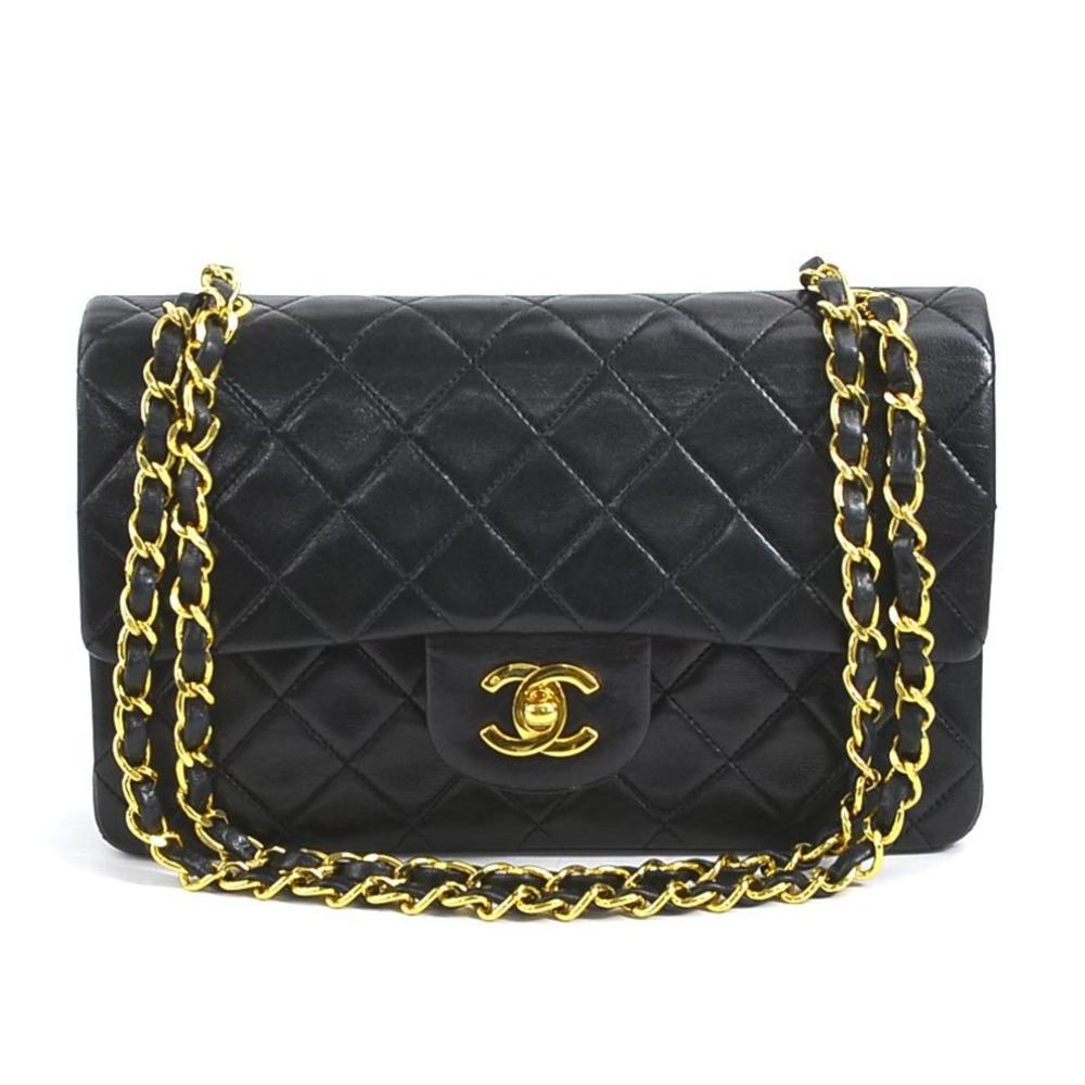 Black Fabric Chanel Flap Bag