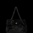 Black Fabric Chanel Shoulder Bag