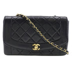 Black Fabric Chanel Shoulder Bag