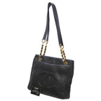 Black Fabric Chanel Bucket Bag