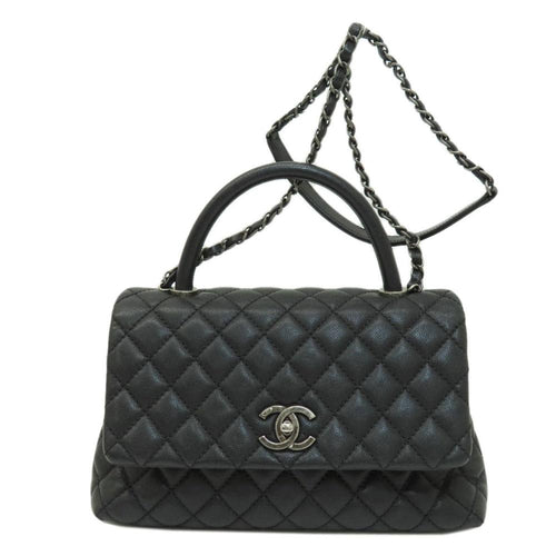 Black Fabric Chanel Shoulder Bag