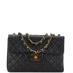Black Fabric Chanel Shoulder Bag