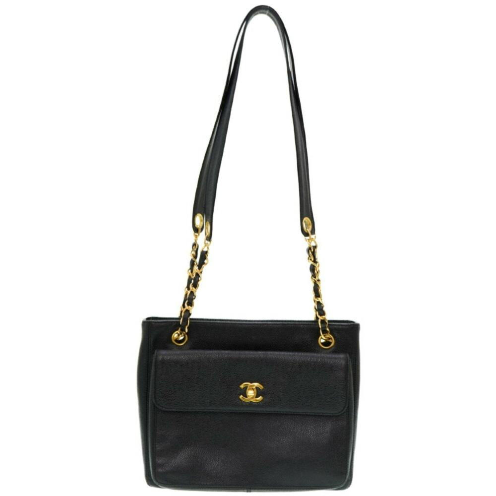 Black Fabric Chanel Shoulder Bag