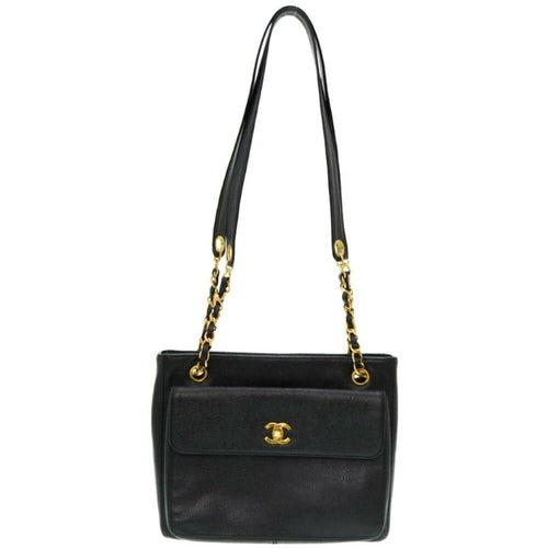 Black Fabric Chanel Shoulder Bag
