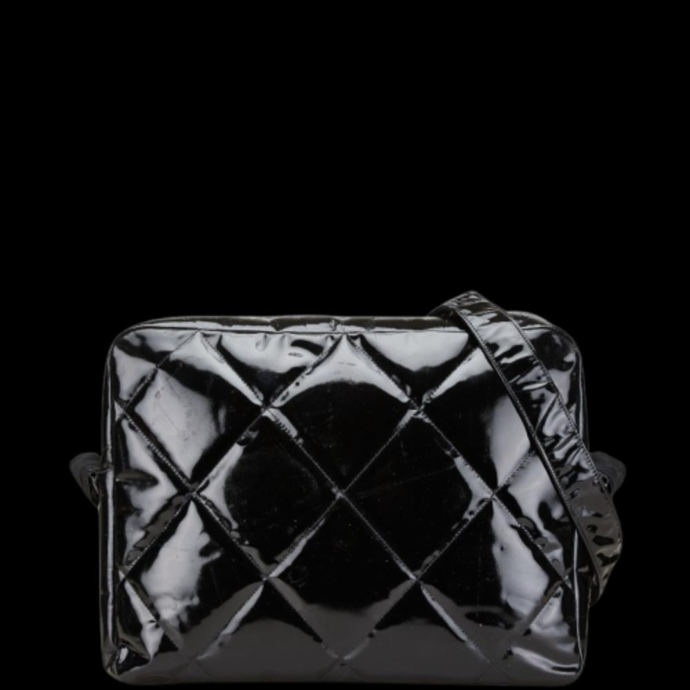Black Fabric Chanel Crossbody Bag