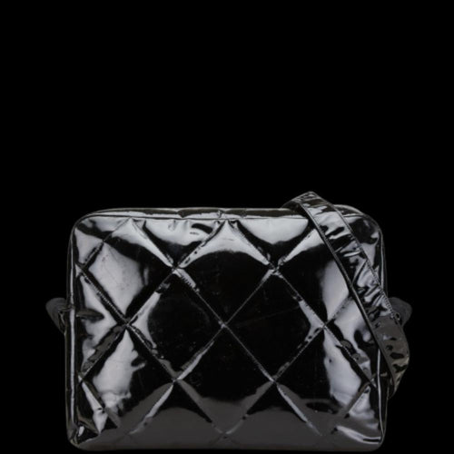 Black Fabric Chanel Crossbody Bag