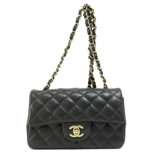 Black Fabric Chanel Shoulder Bag