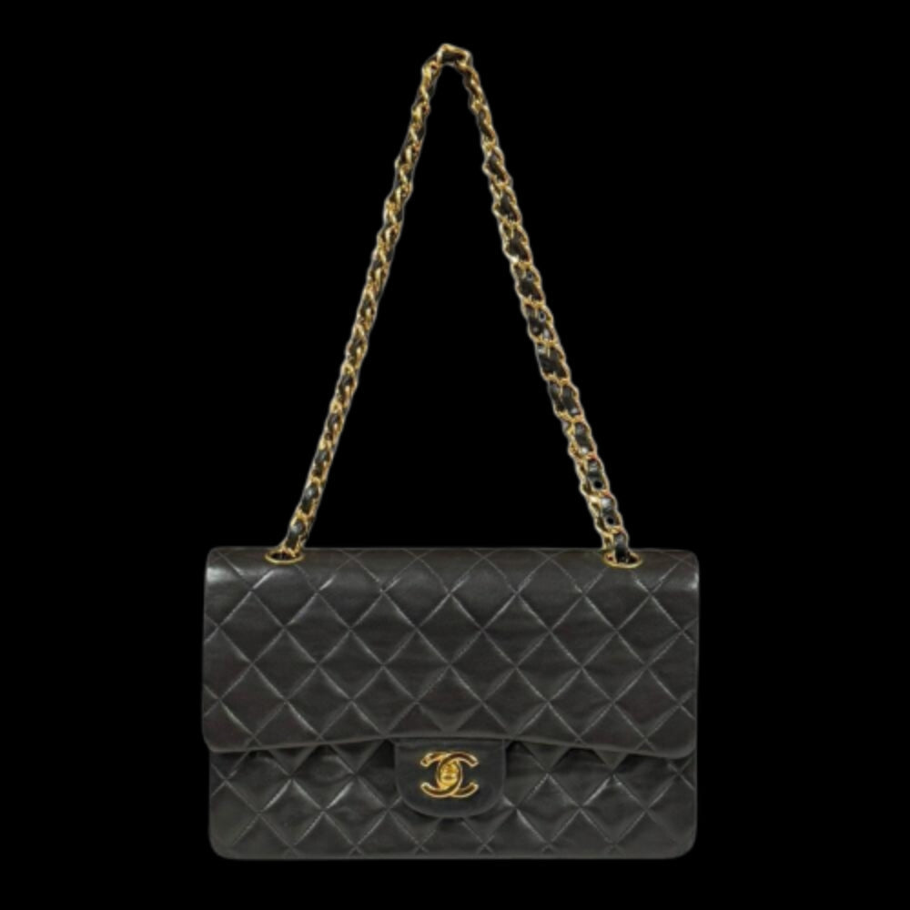 Black Fabric Chanel Flap Bag