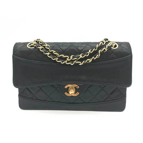 Black Fabric Chanel Shoulder Bag