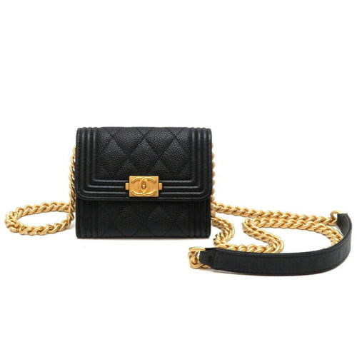 Black Fabric Chanel Shoulder Bag