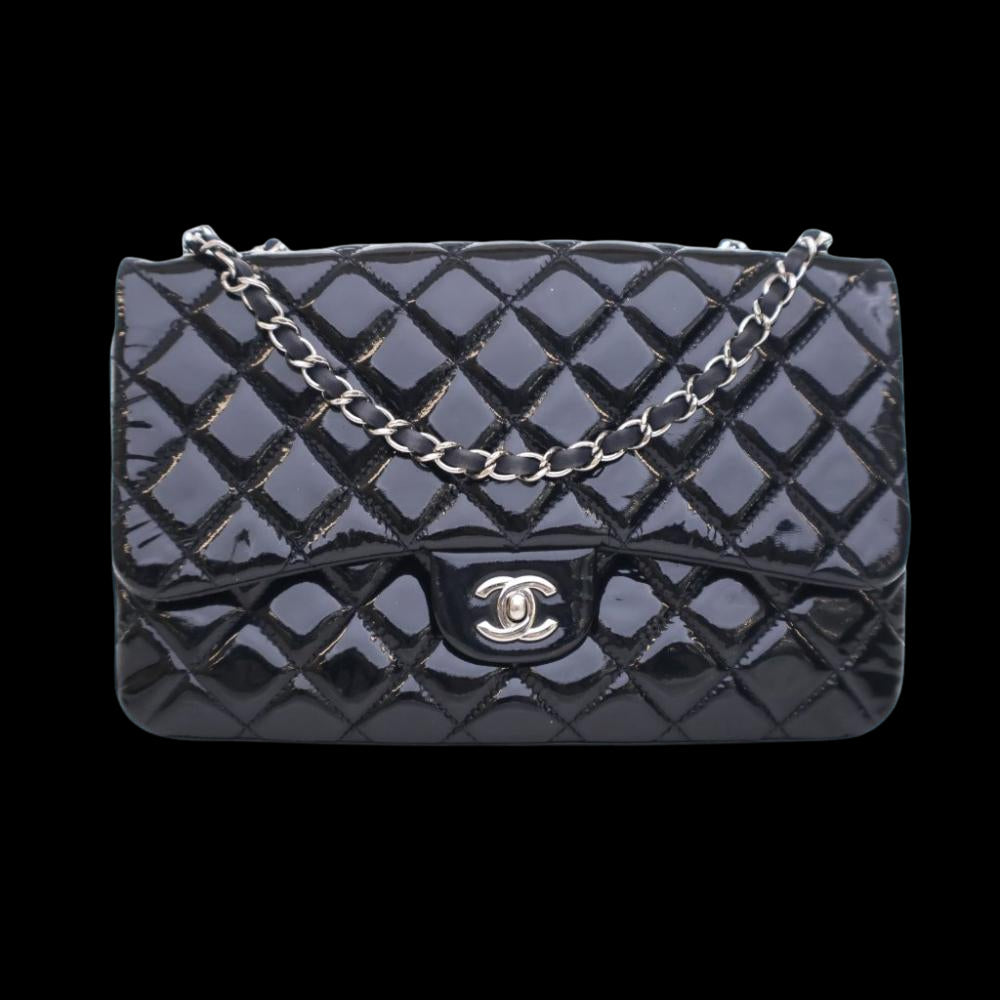 Black Fabric Chanel Shoulder Bag