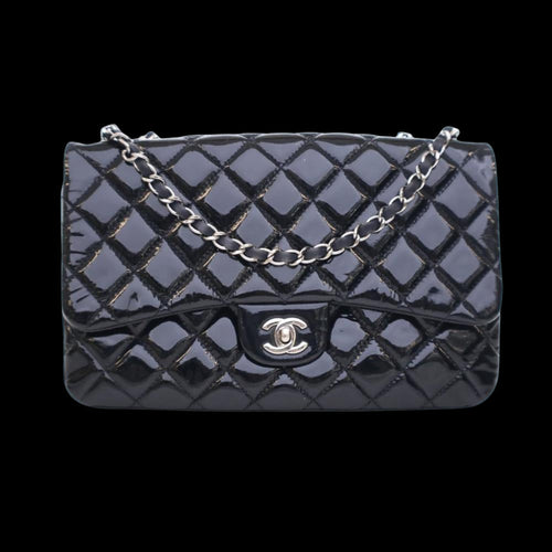 Black Fabric Chanel Shoulder Bag