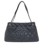 Black Fabric Chanel Tote