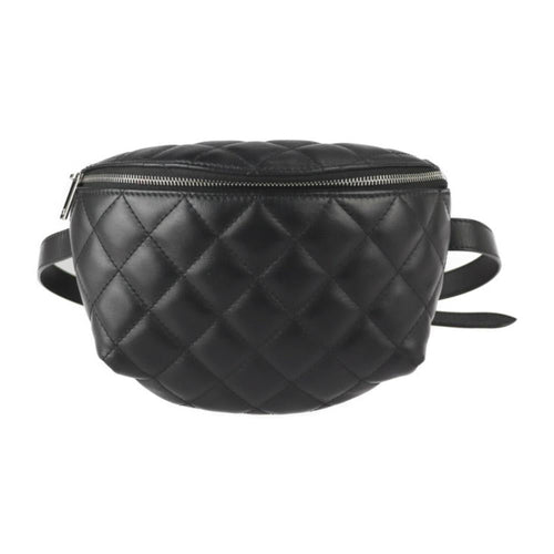Black Fabric Chanel Belt Bag