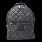 Black Fabric Chanel Backpack