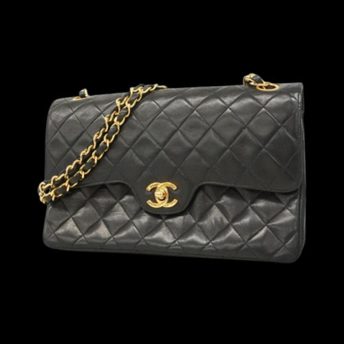 Black Fabric Chanel Flap Bag