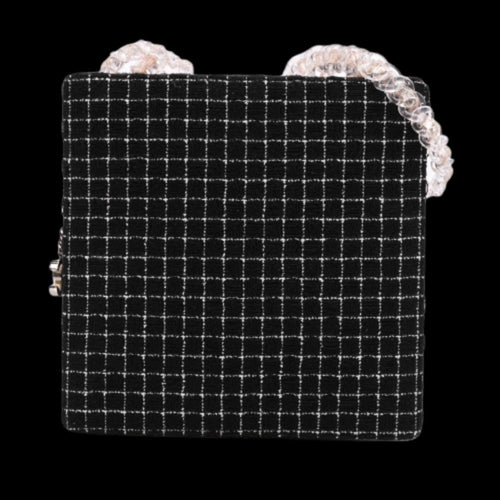 Black Fabric Chanel Shoulder Bag