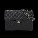 Black Fabric Chanel Shoulder Bag
