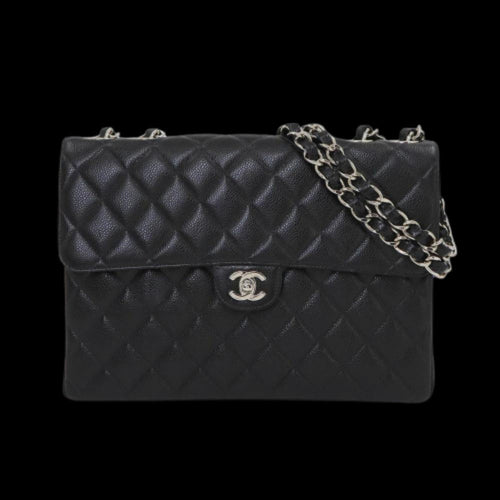Black Fabric Chanel Shoulder Bag