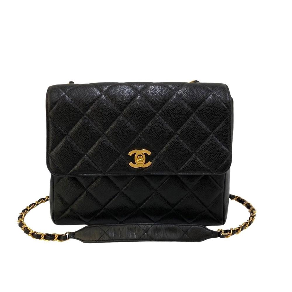 Black Fabric Chanel Shoulder Bag