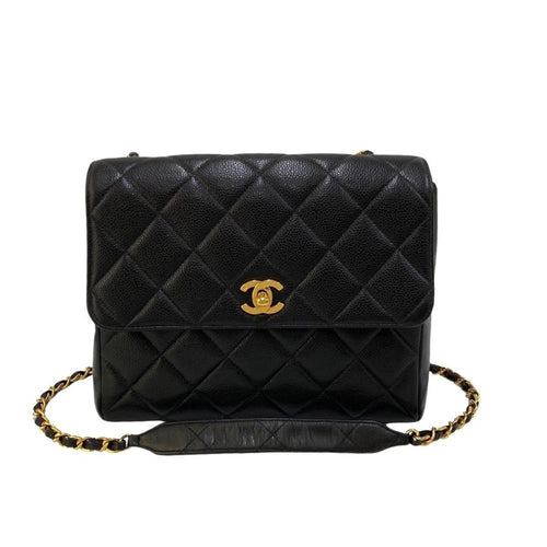 Black Fabric Chanel Shoulder Bag