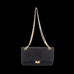 Black Fabric Chanel Flap Bag