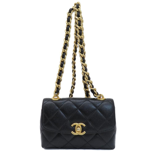 Black Fabric Chanel Shoulder Bag
