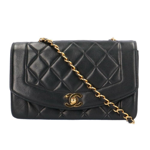 Black Fabric Chanel Shoulder Bag