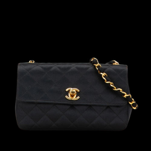 Black Fabric Chanel Flap Bag