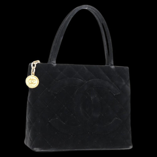 Black Fabric Chanel Tote