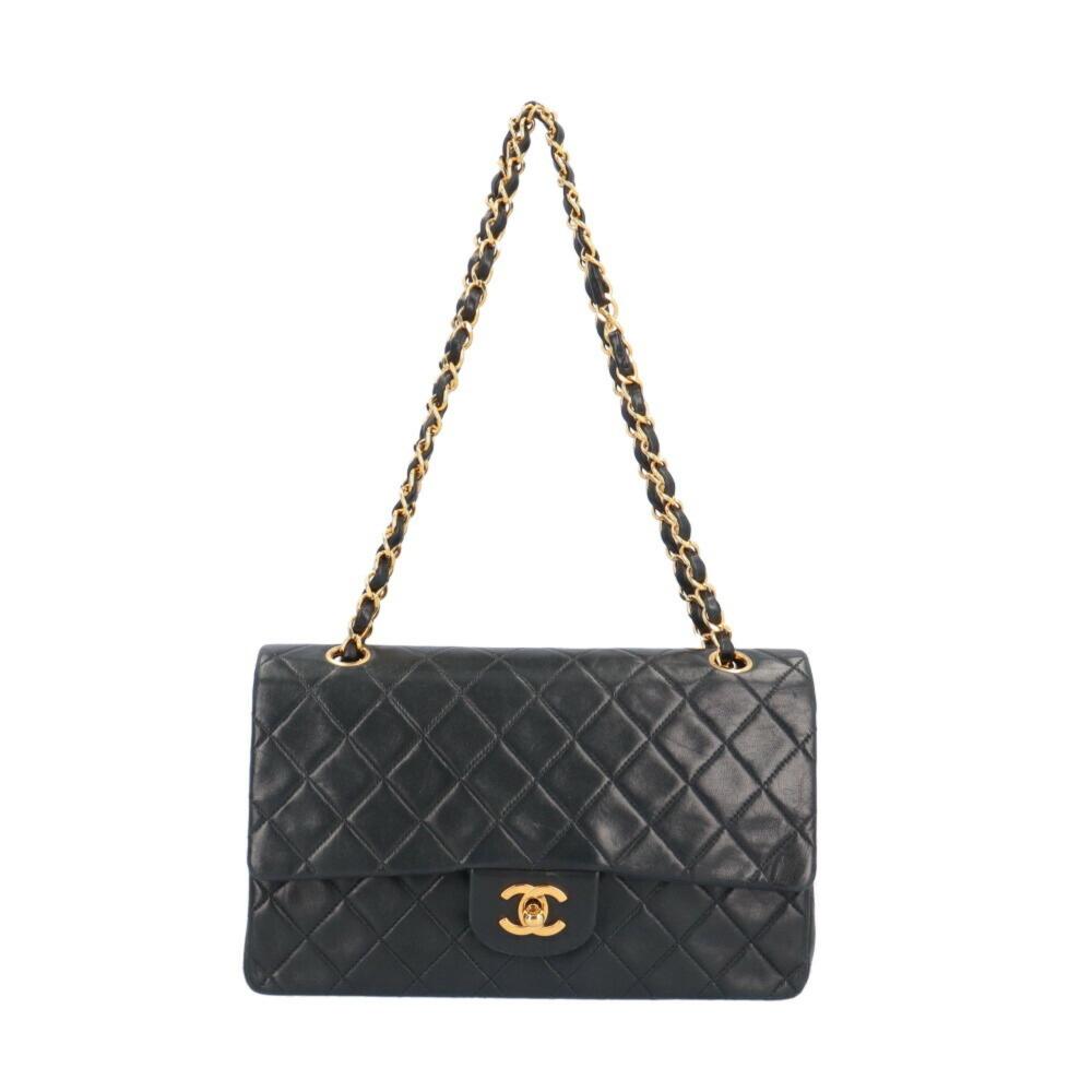 Black Fabric Chanel Flap Bag