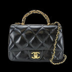Black Fabric Chanel Flap Bag