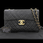 Black Fabric Chanel Shoulder Bag