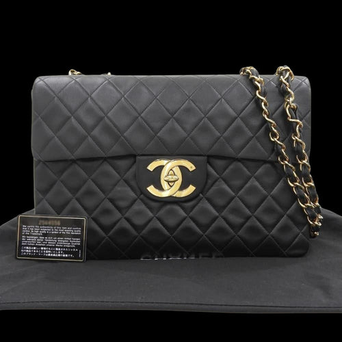 Black Fabric Chanel Shoulder Bag