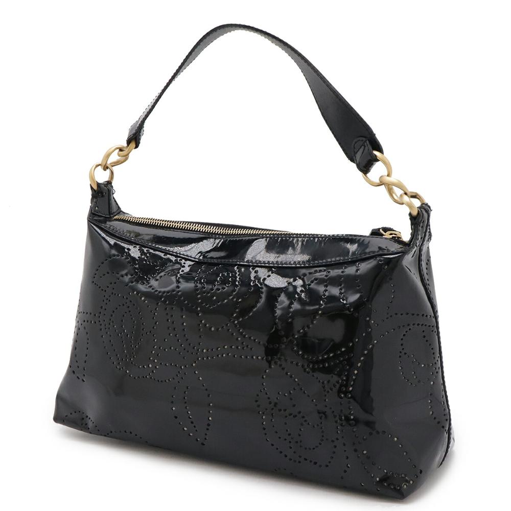 Black Fabric Chanel Shoulder Bag