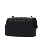 Black Fabric Chanel Flap Bag