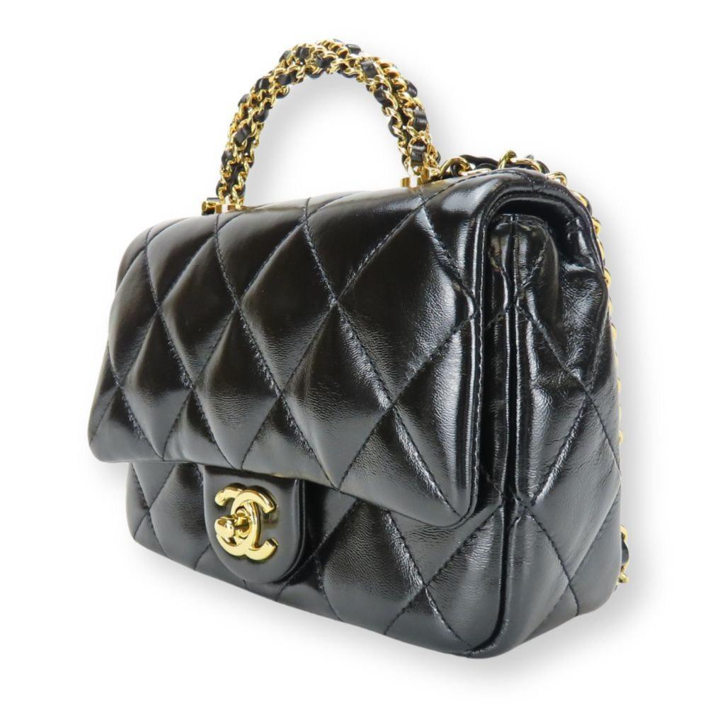 Black Fabric Chanel Flap Bag