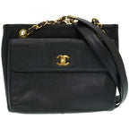 Black Fabric Chanel Shoulder Bag