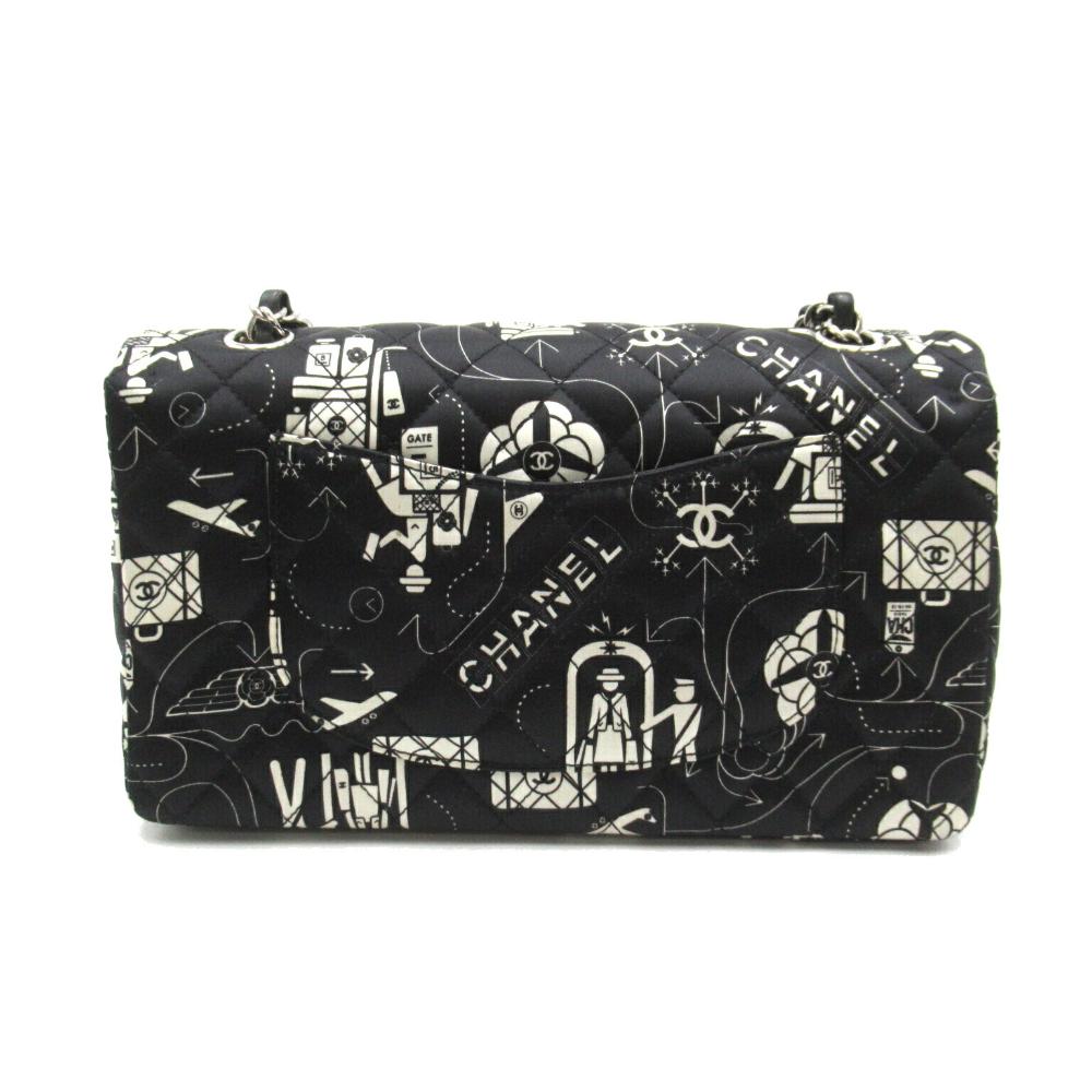 Black Fabric Chanel Flap Bag