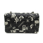 Black Fabric Chanel Flap Bag