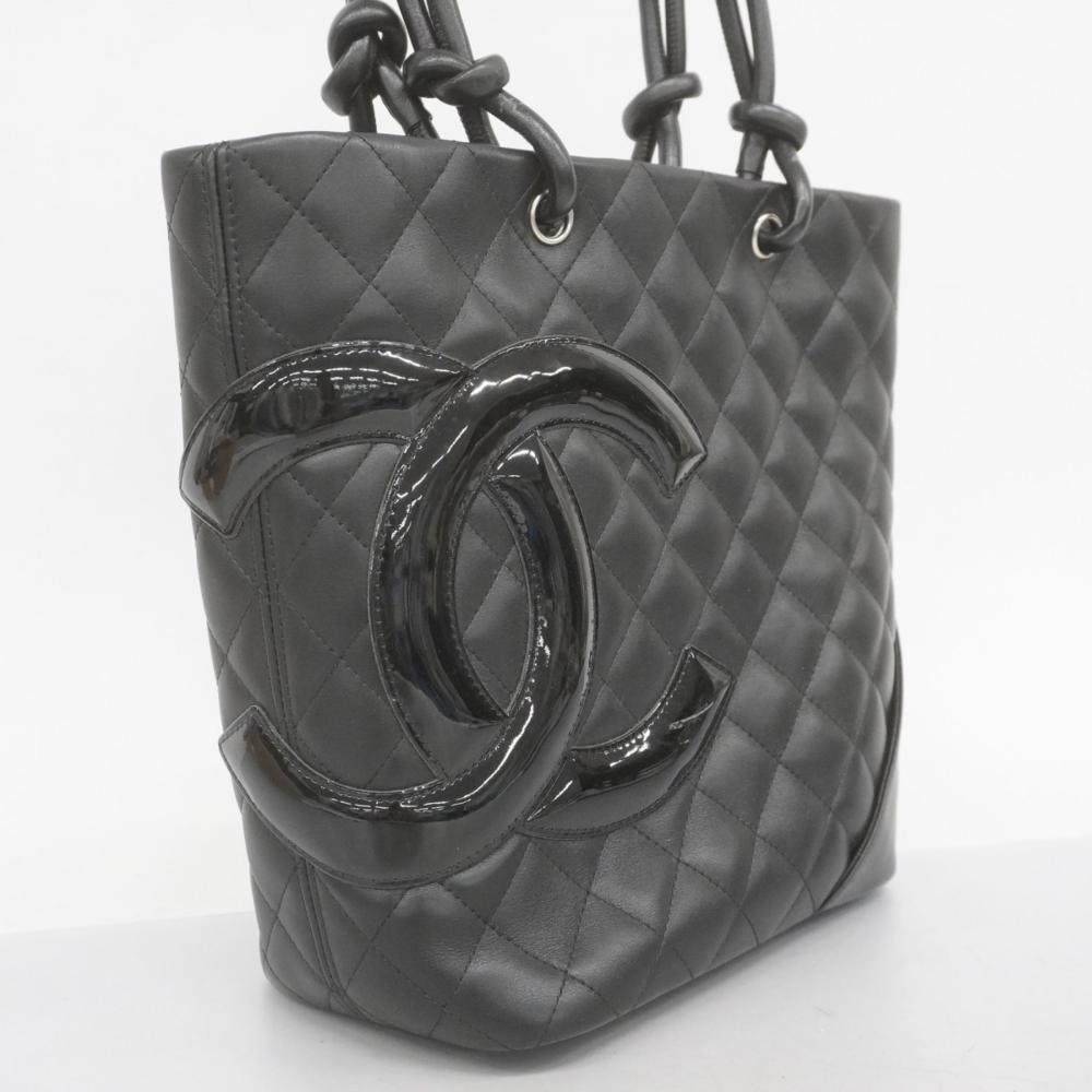 Black Fabric Chanel Shoulder Bag