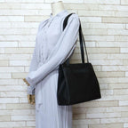 Black Fabric Chanel Shoulder Bag