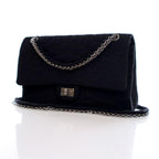 Black Fabric Chanel Flap Bag
