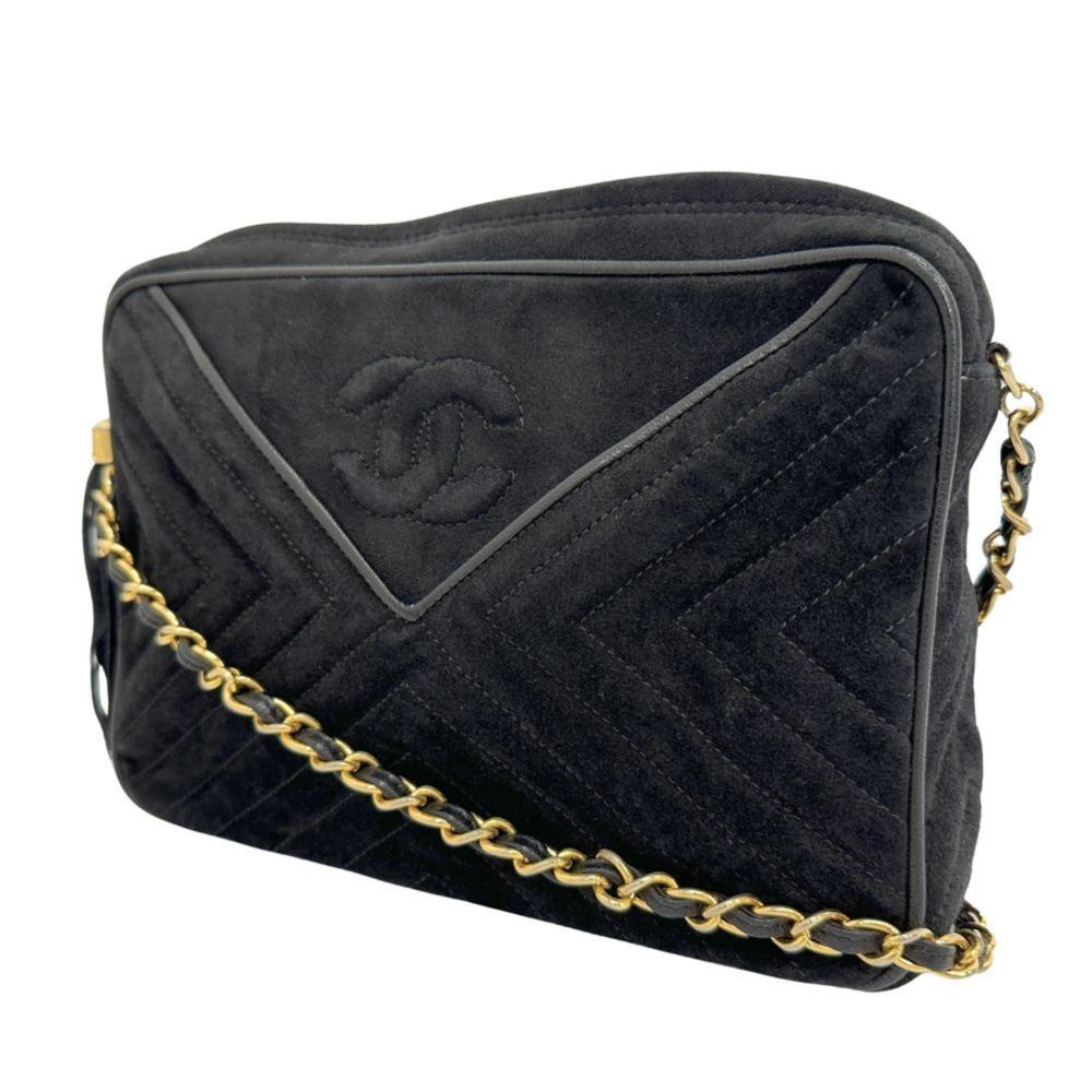 Black Fabric Chanel Travel Bag