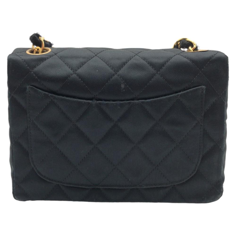 Black Fabric Chanel Crossbody Bag