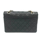 Black Fabric Chanel Shoulder Bag