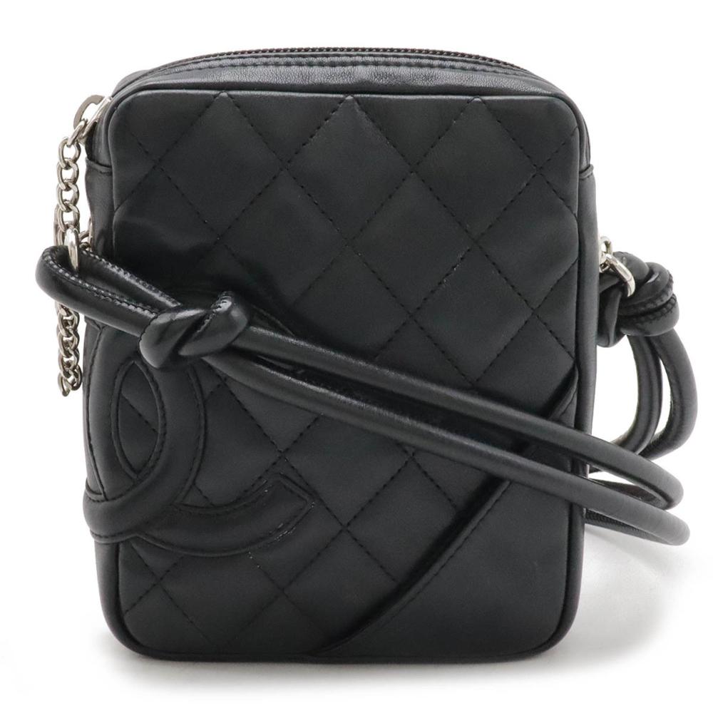 Black Fabric Chanel Shoulder Bag