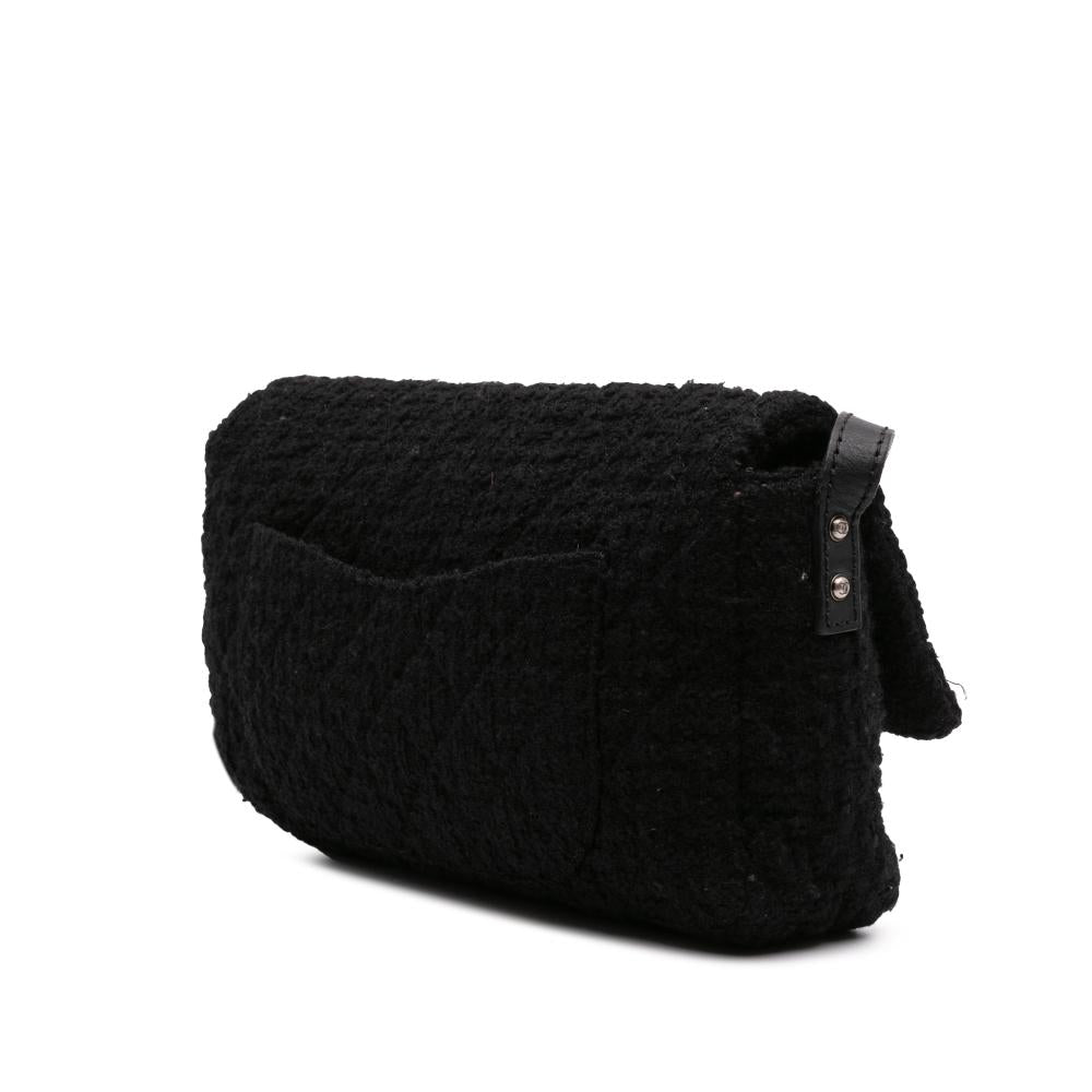 Black Fabric Chanel Flap Bag